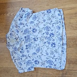 Cynthia Rowley linen floral top M